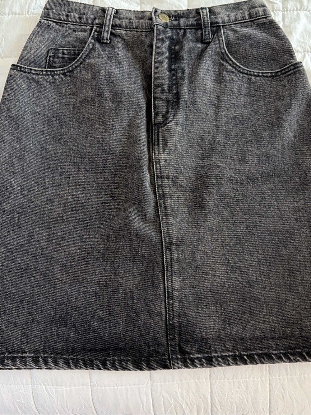 Guess Black Wash Denim Skirt